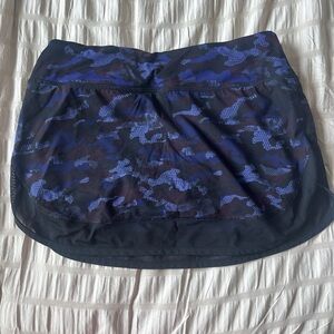 lululemon athletica Blue and Black A-Line Skirt